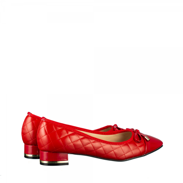 Pantofi dama cu toc rosii din piele ecologica Grece, 4 - Kalapod.net